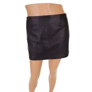 Mackage Collection Leather Mini Skirt Size M Womens Black